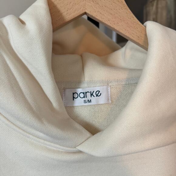 Parke The Bay Side Hoodie NEW Miami Cream Pullover Graphic Logo Sweatshirt S M - Picture 5 of 7